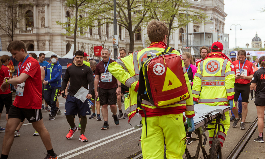 Sanitätsdienst im Einsatz bei Marathon