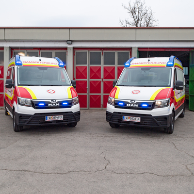 Zwei Rettungswagen vom Samariterbund Kärnten